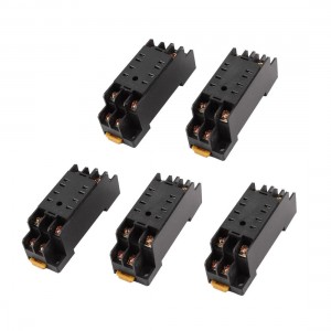 PTF-08A 8 Pins 8P DIN Rail Mount Relay Socket Base 5 Pieces for HH52P