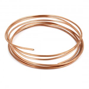 1.6M 5Ft Length Copper Tone Refrigerator Refrigeration Tubing Coil