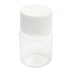 30mL Capacity 23mm Dia Mouth White Clear Plastic Chemistry Storage Case Bottle