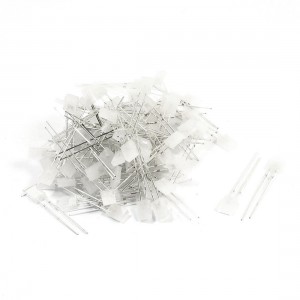 100 Pcs 2mm x 5mm x 7mm Rectangle Headed Blue Diffused Light Emitting LED Diode