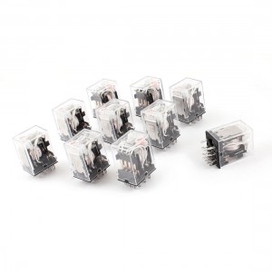 HH54PL AC 36V Coil 14-Pin 4PDT Red LED Indicator Light Power Relay 10 Pcs