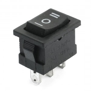Black AC 250V 6A AC 125V 10A SPDT Panel Mounting Boat Rocker Switch