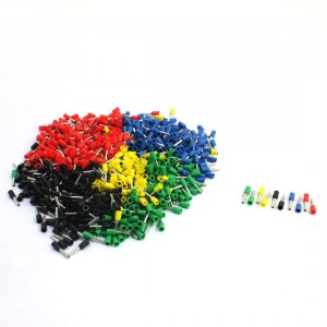 18 AWG Wire E1008 Mixed Color Cover Pipe Pre-Insulated Ferrules Terminals 950Pcs