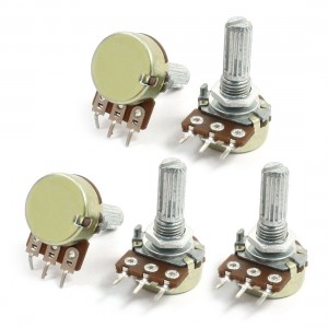50K ohm B Type Volume Knob Handle Electric Bass Potentiometer 5Pcs