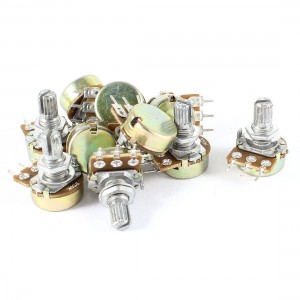 AC 220V 6A 50K Ohm Top Adjustment Single Turn Rotary Taper Potentiometer 10 Pcs