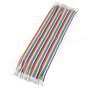40P-40P Crimp Terminal Female Pin Connector Jumper Cable Wire 21cm Colorful