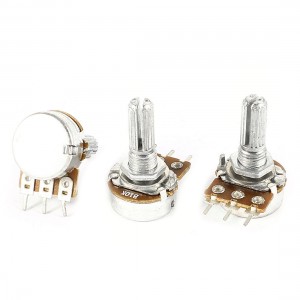 3 Pieces B10K 10K Ohm 3 Pins Single Linear Rotary Taper Potentiometer AC 220V 6A