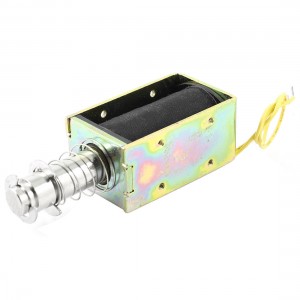 5mm/1.7Kg 10mm/0.6Kg 19.2W Open Frame Pull Type Solenoid Electromagnet DC 24V