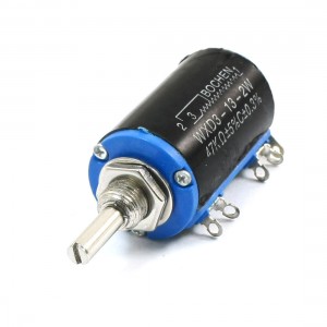 Multiturn 2W 47K Ohm 3 Solder Lug Rotary Wire Wound Potentiometer