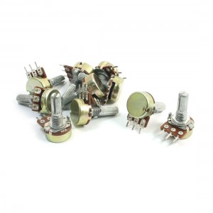 50K ohm Liner B Type Volume Knob Handle Electric Bass Potentiometer 10Pcs