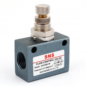ASC200-08 1/4 NPT Thread Dia Metal Single Way Pneumatic Flow Control Valve