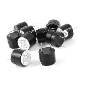 10pcs DC 24V Industrial Electronic Continuous Sound Buzzer Black 12x10mm