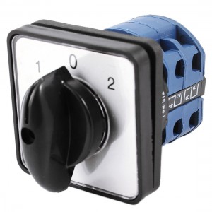 ON/OFF/ON 3-Positions Changeover Rotary Cam Latching Universal Switch AC660V 12A