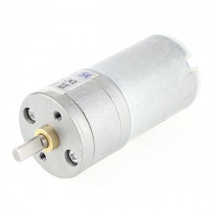 DC 12V 1500RPM 4mm D Shape Shaft Cylinder Electric Geared Box Speed Reduce Motor