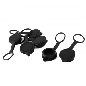 6pcs Black Waterproof Anti Dust Aviation Connector Plug Cap for GX16