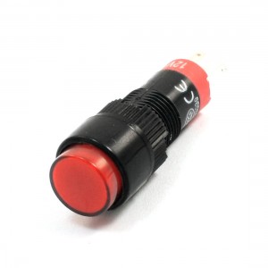 DC 12V SPDT 5 Pin Momentary Red Light Indicator Press Pushbuttom Switch