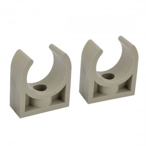 2 Pcs 25mm Dia Water Supply Pipe Clamps Snap in Clips Fitting