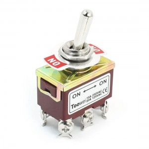 ON/ON 6 Screw Terminals Latching Power Control Toggle Switch AC 125V 20A T702BW