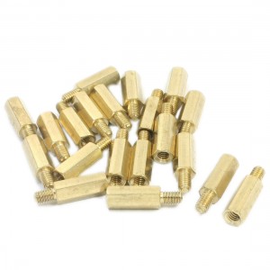 20Pcs 15mm x 21mm M3 Male Female Threaded Brass Hexagonal Standoff Spacer