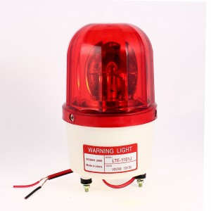 Industrial DC12V Flash Siren Emergency Rotary Warning Light Red
