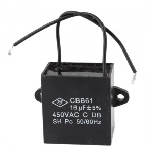 16uF 450VAC 50/60Hz 2 Wire Fan Motor Running Capacitor CBB61