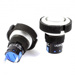 2pcs DC 12V 22mm Thread Dia 2 Pin Warm White Signal Indicator Light Lamp