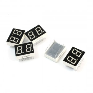 5PCS Common Cathode DIP 18Pin 2 Bit Green LED Numeric Digital Tube 25mmx19mm
