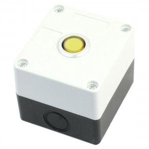 12V 2-Pin Rectangle Plastic Yellow Signal Indicator Light Pilot Lamp w Box