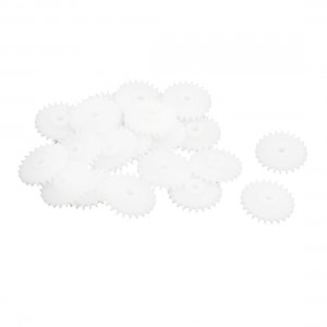 RC Airplane Transmission Axle 13mm x 2mm 24 Teeth Plastic Motor Gear 20 Pcs