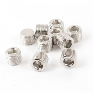 10 Pcs Internal Hex Head Air Pneumatic Pipe Fittings Socket Plugs 1/8PT