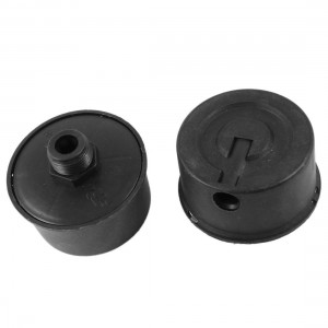 2 Pcs Plastic 20mm Male Thread Filter Silencer Muffler for Air Compressor