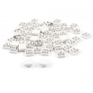 55 Pcs Square Tactile Button Caps Covers Protector White for 12mmx12 Tact Switch