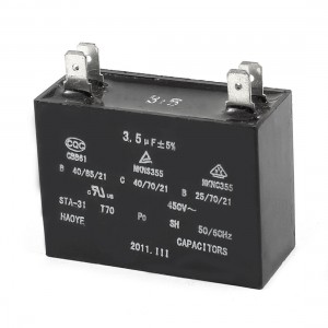 3.5uF 450VAC 50/60Hz 4 Pin Motor Running Capacitor CBB61 for Air Condition