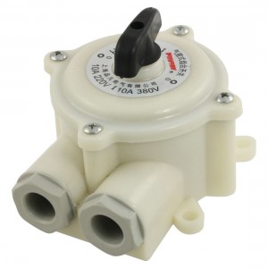 380V 10A Rotary Handle 4 Pitches Change Over Switch Beige