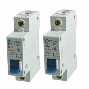2 Pcs AC 230V/400V 10A Single Pole 1P Overload Protection Circuit Breaker