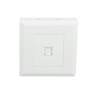 White Single Gang RJ11 6P2C Telephone Outlet Socket Wall Plate Panel 16A 250V AC