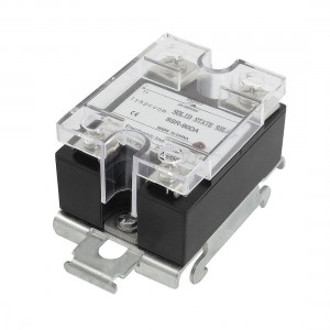DIN Rail Mount Single Phase Black Solid State Relay SSR 90A 3-32VDC 24-480VAC
