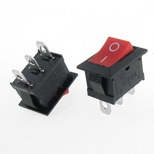 5pcsx AC 6A/250V 10A/125V 3 Pin ON-ON 2 Position SPDT Snap-in Boat Rocker Switch