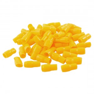50 Pcs Yellow Soft Plastic Battery Terminal Boots Insulated Covers