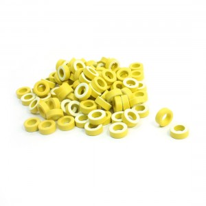 100 Pcs 13mmx7mmx5mm Power Transformer Toroid Cores Ferrite Ring Magnet Yellow