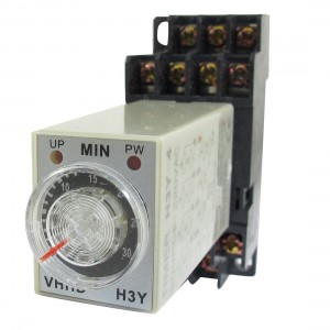 AC 220V 0-30 Minute 30m Timer Power On Delay Time Relay 14 Pin H3Y-4 + Socket