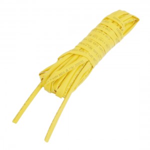Ratio 2:1 3mm Dia Yellow Polyolefin Heat Shrinkable Tube 4M 13.1Ft