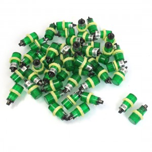 50 Pcs 15mm Threaded 12VDC Green Round Head Indicator Pilot Light XD15-3