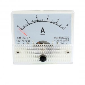 Analog Current Meausuring Panel Meter DC 0-5A Ammeter