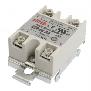 DC 3-32V Input Temperature Control Solid State Relay w DIN Rail 50A SSR-50DA