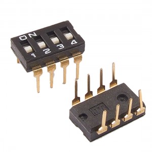 5 Pcs 2.54mm Pitch 4 Position IC Type DIP Switch Black Lkffe