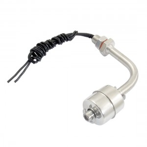 Single Ball Curved Stainless Steel Liquid Level Sensor Horizontal Float Switch