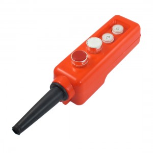 Hoist Red White Cap 1NO 1NC Momentary Crane Pushbutton Switch 660V 10A