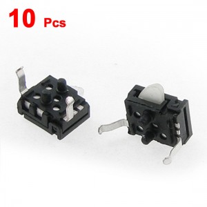 10 Pcs 2 Pin White Push Button Momentary SPST Detector Switch