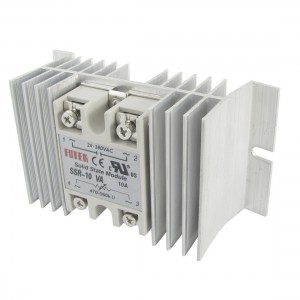 Voltage Resistance Regulator Solid State Relay SSR 10A 24-380V AC + heat sink